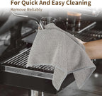 3Packs Coffee Cleaning Cloths, Barista Microfiber Cloths, Highly Absorbent, Quick-Drying, Odor-Free, Suitable for Coffee Accessories and Espresso Machine Cleaning(12"x12")
