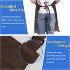 4 Pack Chef Apron, Adjustable Apron with 2 Pockets, Unisex Personalised Apron for Cooking, Kitchen, Restaurant
