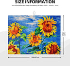 Sunflowers Large Dish Drying Mats For Kitchen Counter, Watercolor Yellow Flower Microfiber Kitchen Drying Mat Draining Pad Absorbent Dish Mat 18"x24" (Sunflowers Under The Blue Sky)