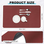 uxcell Silicone Mats for Kitchen Counter, 35.4" x 23.6" Non-Slip Countertop Protector Mat Heat Resistant Coffee Mat Waterproof Table Placemat, Wine Red