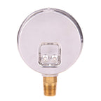 MEASUREMAN 2-1/2" Dial Size, Glycerin Filled Pressure Gauge, 0-100psi/kpa, 304 Stainless Steel Case, 1/4" NPT Lower Mount