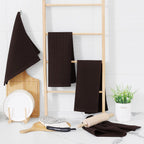 Homaxy 100% Cotton Waffle Weave Kitchen Dish Towels, Ultra Soft Absorbent Quick Drying Cleaning Towel, 13 x 28 Inches, 6-Pack, Dark Brown