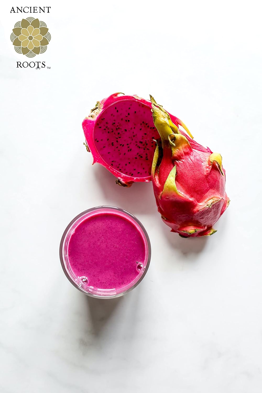 Ancient Roots Dragon Fruit Powder - Natural Food Coloring, Flavoring Powder, Baking Powder, Pitaya Powder for Smoothie, Filled with Antioxidants, 25 Servings (3.5 ounces)