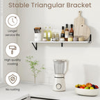 Dreamland White Floating Shelf 36 inch, 36W x 8D Wall Mounted Shelves Set of 2, Wide Display Ledge Shelf with Sturdy Metal Brackets for Living Room, Bathroom, Bedroom and Kitchen