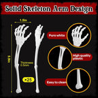 RunNico 25 Pcs 5.9''x1.5'' Halloween Skeleton Cocktail Stirrers, Reusable Skeleton Hand Swizzle Sticks, Halloween Plastic Drink Stirrer for Home Bar Horror Party Table Decorations Photo Props