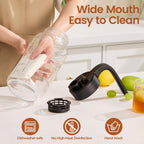 Mason Jar Pitcher with Tea Filter, Airtight & Leakproof Glass Pitcher with Lid, 64 oz Sun Tea Glass Jar for Outside, Perfect for Sun Tea, Lemonade, and iced Tea