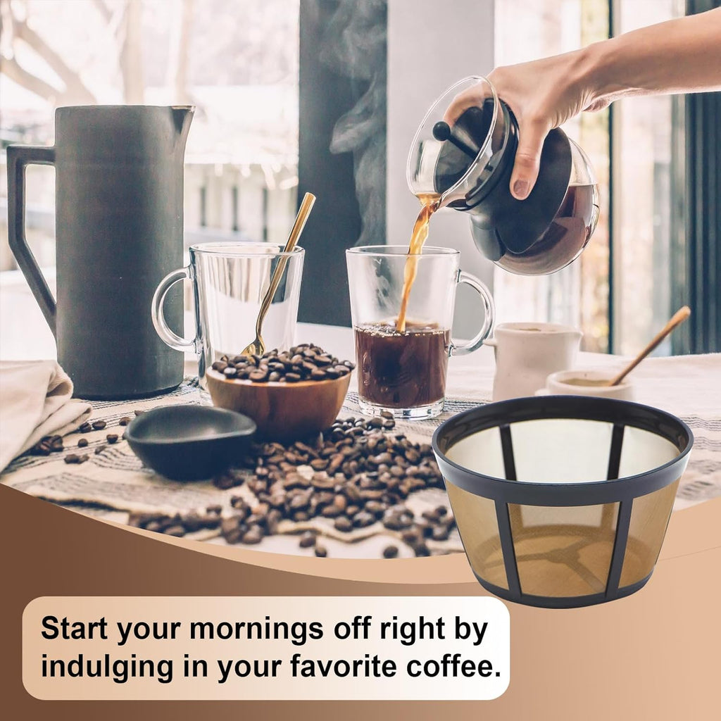 2 Pack Reusable Coffee Filter Replacement for BUNN 8 10 12 Cup Coffee Maker and Brewer Series BX, BTX, GRX, NHB, NHS, ST, HG & H