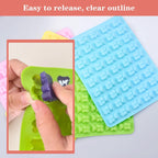 Large Gummy Bear Molds Candy Molds, No Stick Chocolate Candy Gummy Molds,Gummie Molds Premium Silicone,Pack of 4 with 2 Droppers