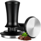 53mm Espresso Tamper – Professional Barista Coffee Tamper with SpringLoaded,Calibrated Flat Stainless-Steel Base & Ergonomic Handle,Fits 53mm Portafilter, Ideal Coffee Accessory for Espresso Lovers