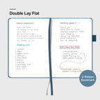 &And Per Se Dotted Journal Notebook for Women&Men with Pattern, A5 Leather Hardcover, 160 Pages 100GSM Thick Dotted Paper, 3 Sheets of Stickers Included(Blue)