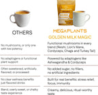 Golden Milk Magic (50 Servings) | Superfood 5 Mushroom Blend for Sleep, Relaxation, Relief | Turmeric, Ashwaghanda, Valerian, Chamomile + 5 Mushroom Blend | Smoothie, Hot Beverage