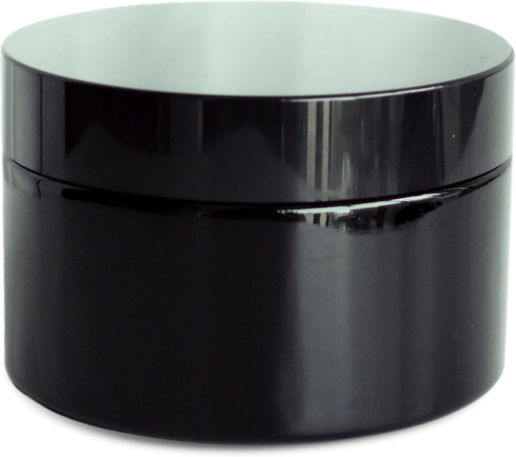 Black Glass Smell Proof Storage Jar 200ml Wide Mouth Airtight UV Protection Container for Spice Coffee