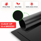 BBQ Grill Mat Set of 3-100% Nonstick Large Grilling Sheets - Heavy Duty Cooking Mats for Outdoor Grill Charcoal, Gas or Electric - Reusable, Extra Thick and Easy to Clean - 15.75 x 13