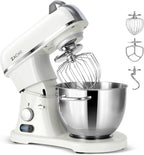 ZACME 8.4QT Commercial Stand Mixer 800W with NSF Certified and Aluminum Die Casting, Mixers Kitchen Electric Stand Mixer with Stainless Steel 8L Bowl, Dough Hook, Whisk and Beater, Porcelain