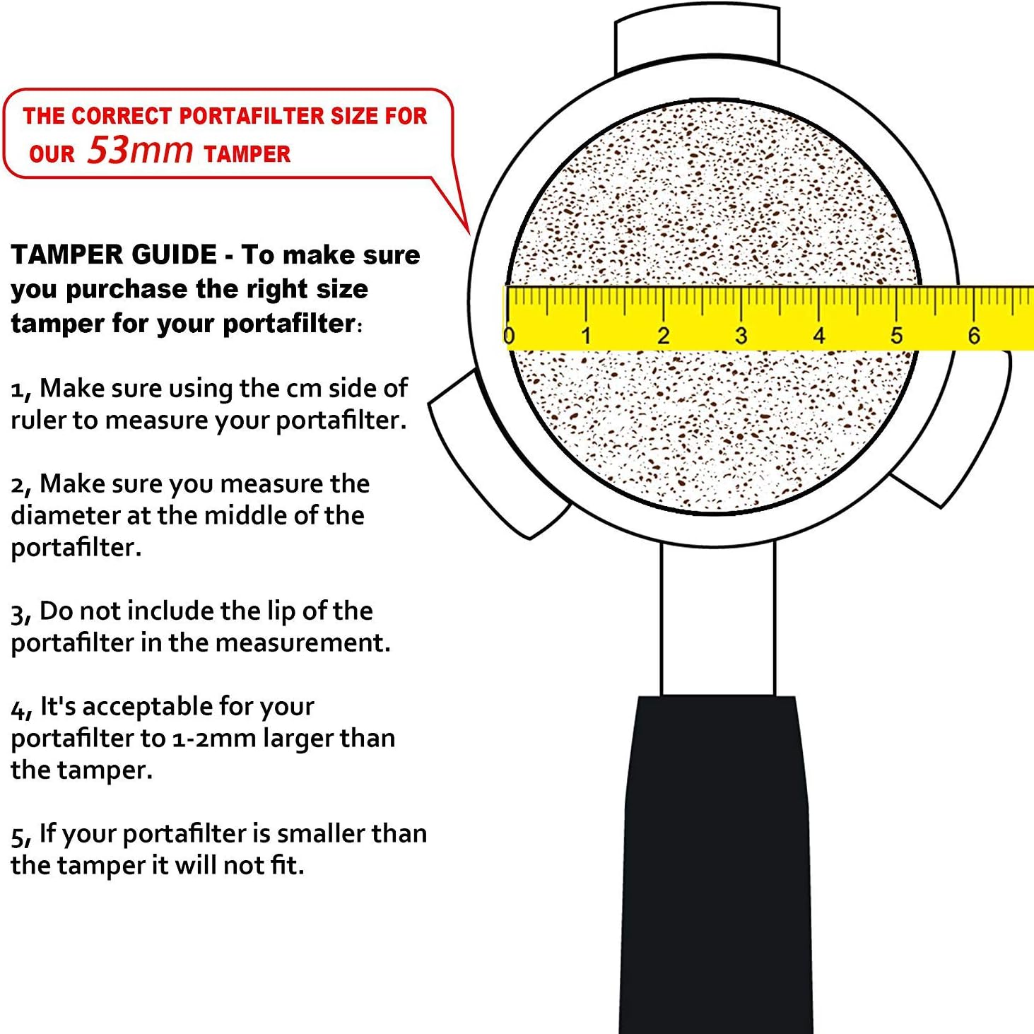 Diguo Elegance Wooden Coffee Tamper. Flat Espresso Tamper for 53mm Portafilter. Stainless Steel Flat with Height Adjustable Wooden Handle. Barista Espresso Tamper (53mm Tamper)