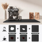Dish Drying Mat for Kitchen Counter | Coffee Bar Mat for Countertops | Heat Resistant Drainer Mat with Non-slip Rubber Backed | Hide Stain Kitchen Absorbent Draining Mat | Black 18"x28"
