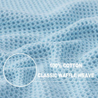 Homaxy 100% Cotton Waffle Weave Kitchen Dish Towels, Ultra Soft Absorbent Quick Drying Cleaning Towel, 13 x 28 Inches, 6-Pack, Sky Blue