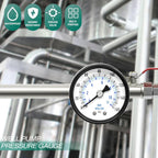 0-160psi Well Pump Pressure Gauge 1/4" NPT 2" Face Dial Size Back Mount, Multifunctional Practical Dry Pressure Gauge, for Water, Oil and Air Compressor