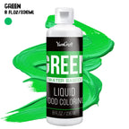 Food Coloring Liquid - Vibrant Color Food Coloring for Cake Decorating, Baking, Easter Egg, Icing - Tasteless Food Color Dye for Fondant, Cooking, Slime, Airbrush (Green, 8 Fl.oz)