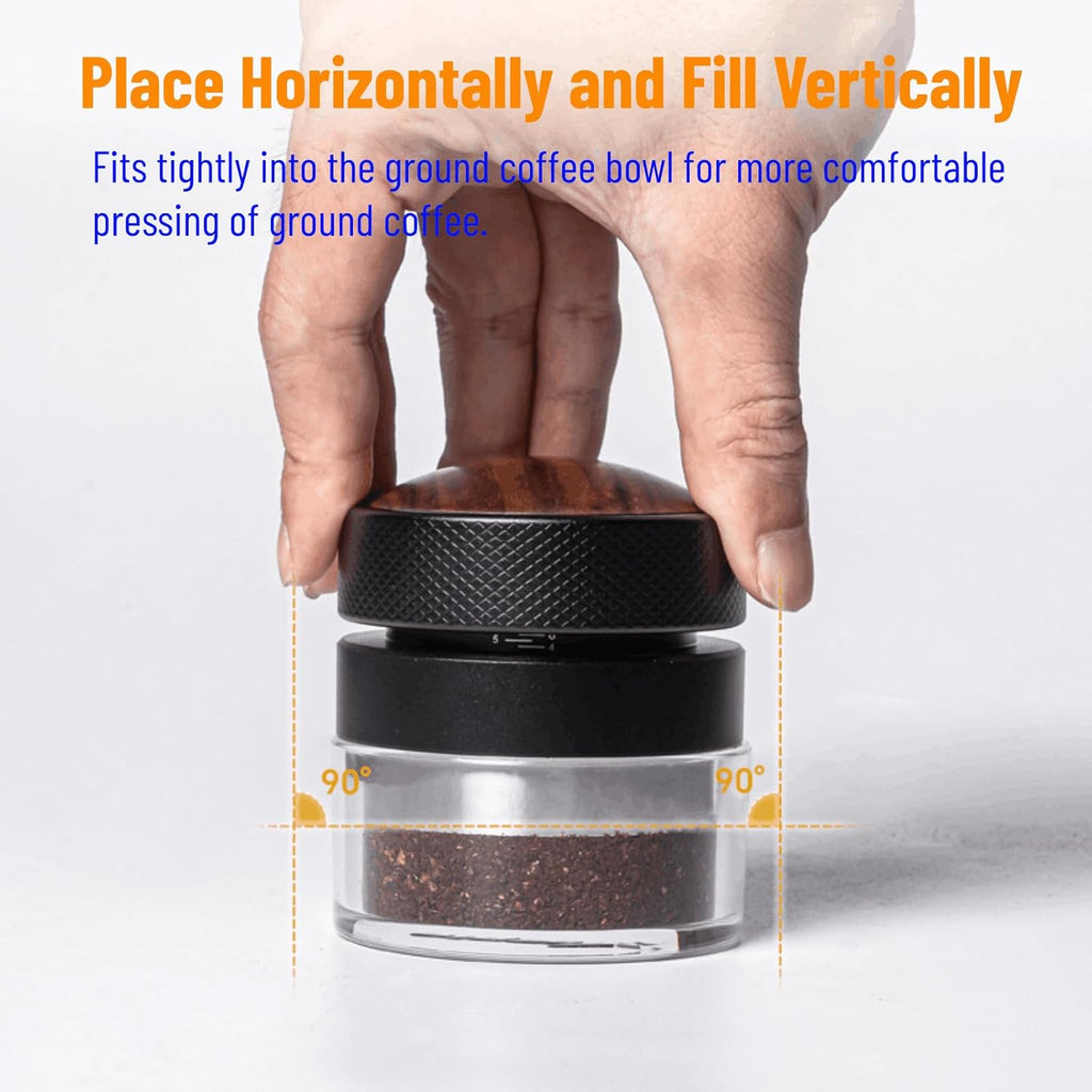 Espresso Tamper for 53mm Coffee Tamper with Spring Loaded Tamper,WDT Tool with Clear Memory Scale,Stainless Steel Tamper for Espresso Machine Accessories,for Home,Office & Coffee Bar