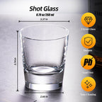 KAMMAK Crystal Whiskey Glasses Set of 2, Hand Blown 8.79oz Old Fashioned Glasses Stemless, Luxury Handcrafted Cocktail Glasses, Scotch Cup for Women, Men Gift for Rocks, Bourbon, Bar Barware