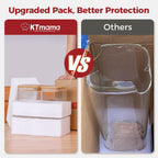 Glass Storage Jars with Bamboo Lid,Airtight Kitchen Canisters for Baking, Food Jar Container for Spices Cookie Tea Coffee Beans Snacks (4 pack 0.6qt)