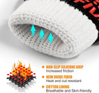 BBQ Gloves, Oven Gloves, 1472°F Extreme Heat Resistant Barbecue Gloves, Silicone Non-Slip Oven Mitts, Kitchen Gloves for Cooking, Grilling, and Baking (Red)