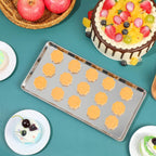 Mimorou 12 Pcs Baking Sheet Stainless Steel Cookie Sheet Small Metal Pans Professional Rectangle Oven Trays Kitchen Baking Cooking Oven and Toaster, Dishwasher Safe(13.7 x 9.8 Inches)