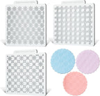 KALAIEN 3 Pack Cookie Embosser Set, Fondant Impression Mats Acrylic Embosser for Fondant Stamps, Texture Sheets for Polymer Clay, Chocolate, Cupcake Topper, Fondant Molds-Style 3
