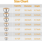 YIHONG 7 Piece Metal Mixing Bowls with Lids for Kitchen, Stainless Steel Set Ideal for Baking, Prepping, Cooking and Serving Food, Nesting Design for Space Saving Storage (Khaki)