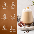 Syruvia Peanut Butter Cup Syrup for Coffee, Sweet Coffee Flavoring, 25.4 fl oz, Kosher, Gluten Free, Perfect for Lattes, Smoothies, Shakes, Drinks, Desserts, and More.