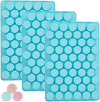 3 Pcs Round Chocolate Silicone Molds for Candy, Gummy, Caramels, Ganache, Ice Cubes, 55 Cavity Per Piece