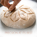 RICCLE UFO Wooden Bread Lame Slashing Tool, Dough Scoring Knife with 15 Razor Blades and Storage Cover (Rose Wood)