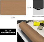 Coffee Mat Coffee Bar Mat - Absorbent Rubber Backed Coffee Pot Cup Holder Quick Drying Mats Fit Under Coffee Maker Espresso Machine Coffee Bar Accessories Kitchen Counter Dish Drying Mat 23"x15", Wood