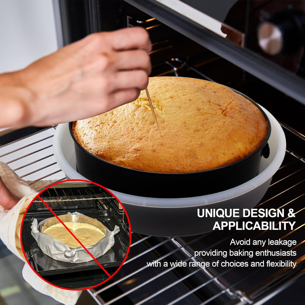 Springform Pans, Cheesecake Pan Protector, Springform Pans Accessories,Prevent Water From Entering the Cake Plate, Compatible With 10 -inch Round Cake Plates