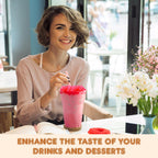 Fanale Strawberry Popping Boba Pearls, Vegan, Non GMO, Gluten Free, Fat Free, Perfect for Bubble Tea, Smoothies, Ice Cream, Desserts, and Beverages.