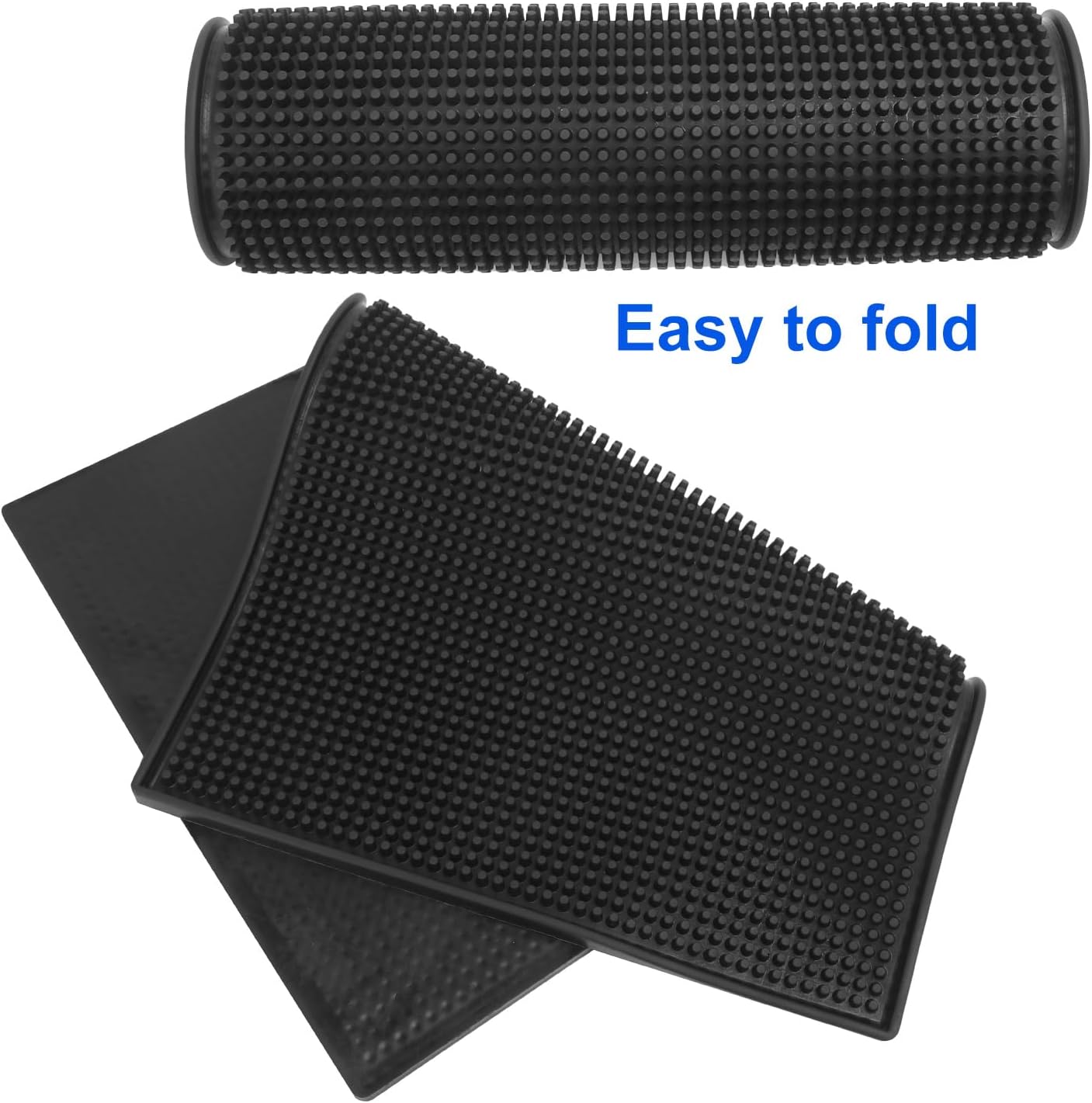 5 Pack Rubber Bar Mats, 18" x 12" Black Bar Service Mat, Spill Mat for Countertop, Bartending, Rubber Bar Mats, Efficient and Stylish Solution for Every Bartending Need,by KUKLIPJIM