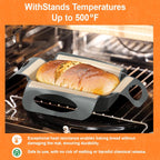 2PCS Reusable Silicone Bread Loaf Pan Liner, Food-Grade Silicone Bread Sling, Sourdough Bread Baking Mat, Loaf Pan Lifters, Non-Stick &Easy Clean Dough Transfer Tool, Fits 9x5 or 1.5lb Loaf Pans,Grey