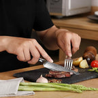 Sunnecko Kitchen Steak Knife 5 Inch Damascus Steak Knife VG-10 Japanese Steel, Non Serrated Steak Knives Full Tang