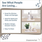 Countertop and Vanity Tray - 2 PC (11” and 7”) Shatterproof Silicone Kitchen and Bathroom Trays for Counter, Kitchen Soap Dispenser Tray, Vanity Trays for Bathroom, Perfume Key Tray