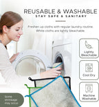 Whiffkitch Dishcloths Dishrags for Kitchen and Household Cleaning 6x7 3-Pack Non-Scratch 2-Ply Weave, Bamboo-Rayon Fabric, Absorbent, Washable, Long-Lasting