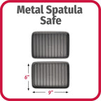 GoodCook Set of 2 Nonstick Steel 9" x 6.2" Toaster Oven Mini Baking Sheets with Racks, Gray