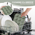 2 Packs 12 Cups Silicone Muffin Pan with Metal Reinforced Frame Regular Size Cupcake Pan Tray Egg Bites Silicone Circle Cookie Molds Muffin Tin Tart Pans Baking Sheet Set for Breakfast Sandwiches