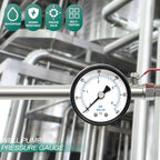 0-60psi Well Pump Pressure Gauge 1/4" NPT 2" Face Dial Size Back Mount, Multifunctional Practical Dry Pressure Gauge, for Water, Oil and Air Compressor