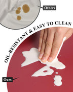 Wine Red Plastic Table Cover Protector, 36" x 72" Waterproof Easy Flat PVC Desk Pad Mat, 1.5mm Thick Rectangle Vinyl Table Top Protector for Dining Room Table, Office, Dresser