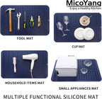 Silicone Dish Drying Mat for Multiple Usage,Easy clean,Eco-friendly,Heat-resistant Silicone Mat for Kitchen Counter or Sink,Refrigerator or Drawer Liner Navy Blue 3XL 28 inches x 18 inches