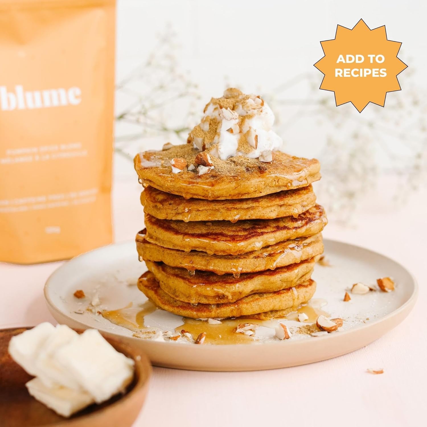 Blume Pumpkin Spice Latte - Superfoods Powdered Latte - Syrup free, Organic & Vegan Latte - 30 Servings (125g)