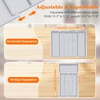 Expandable Large Silverware Organizer - BPA-Free Food-Safe Kitchen Utensil Drawer Organizer, Adjustable 4-7 Deeper Slots Cutlery Tray for Forks Knives, Kitchen Organizers and Storage Solution