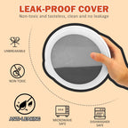 alternative plastic bowl set with lids,unbreakable wheat straw bowls 40oz suitable for indoors and outdoors,overnight foods container with cover. White