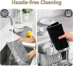 Espresso Tamping Mat, Coffee Tamper Mat, Espresso Mat for Counter, Silicone Tamper Mat, Food-grade, Non-Slip, Waterproof, Heat Resistant (Black, 25x20x2cm)